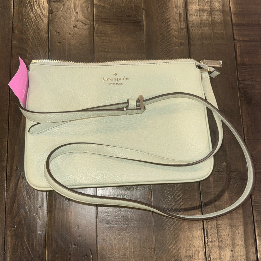♠️ kate spade ♠️ Leila Triple Gusset Crossbody Bag, Light Pistachio